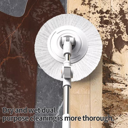 Juego de trapeador giratorio y cubo de 360° con 2 recambios de microfibra