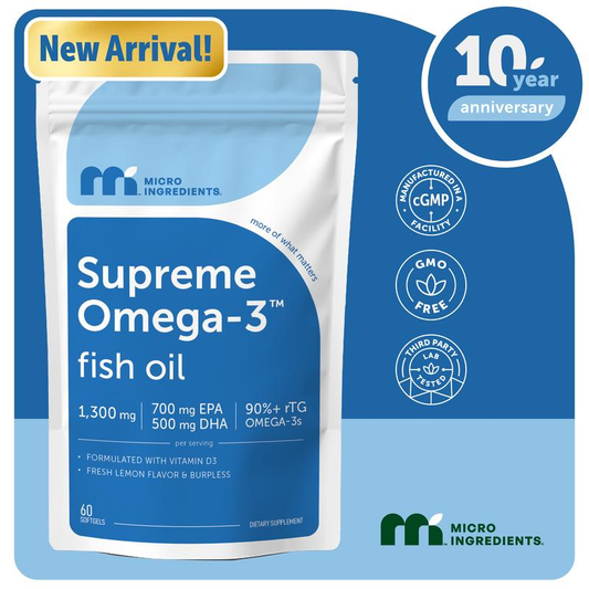 Supreme Omega-3 Aceite de Pescado con Ultra Alto EPA & DHA, Cápsulas Blandas sin Eructos, Sabor a limón