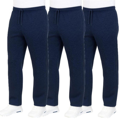 3-Pack Men'S Classic Heavyweight Fleece Sweatpants with Open Bottom (S-3XL)